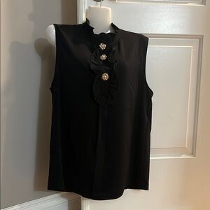 SHEIN Elegant Black Sleeveless Top